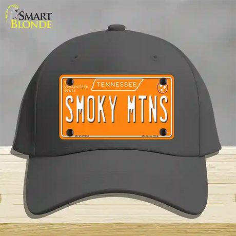 Smoky Mtns Tennessee Orange Novelty License Plate Hat Tag Cotton / Charcoal