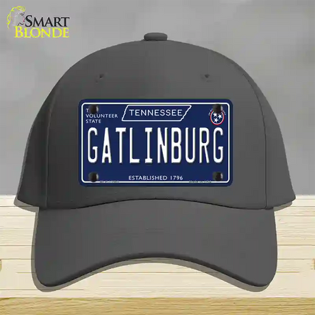 Gatlinburg Tennessee Blue Novelty License Plate Hat Tag Cotton / Charcoal