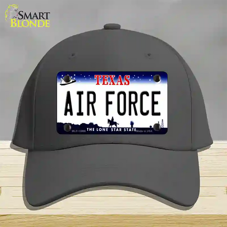 Texas Air Force Novelty License Plate Hat Tag Cotton / Charcoal