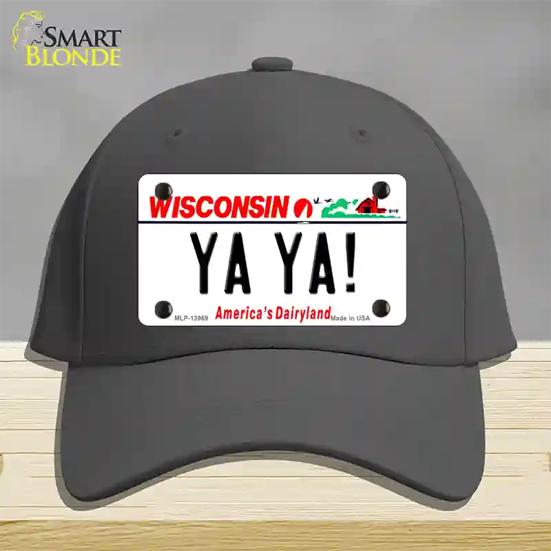 Ya Ya Wisconsin Novelty License Plate Hat Tag Cotton / Charcoal