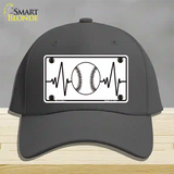 Baseball Heart Beat Novelty License Plate Hat Tag Cotton / Charcoal