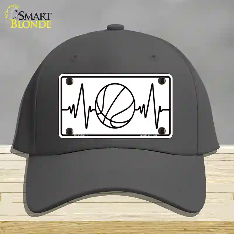 Basketball Heart Beat Novelty License Plate Hat Tag Cotton / Charcoal