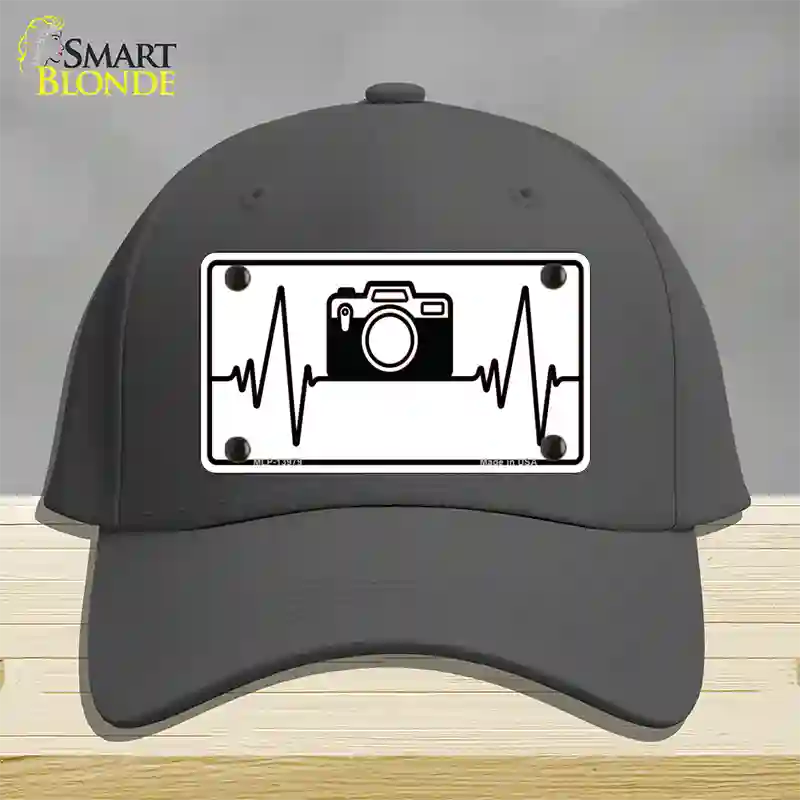 Photography Heart Beat Novelty License Plate Hat Tag Cotton / Charcoal