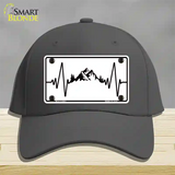 Mountains Heart Beat Novelty License Plate Hat Tag Cotton / Charcoal