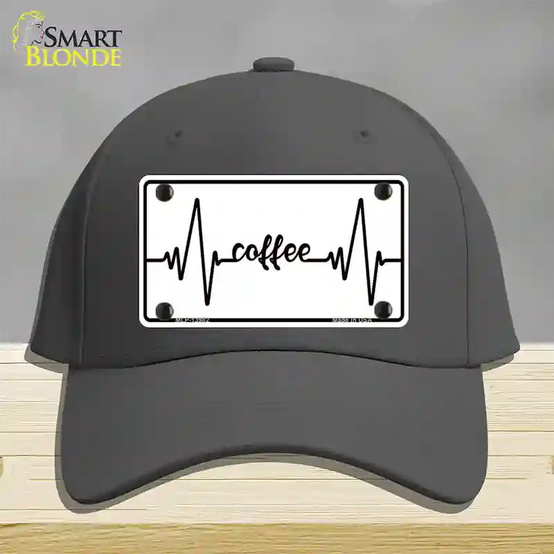 Coffee Heart Beat Novelty License Plate Hat Tag Cotton / Charcoal