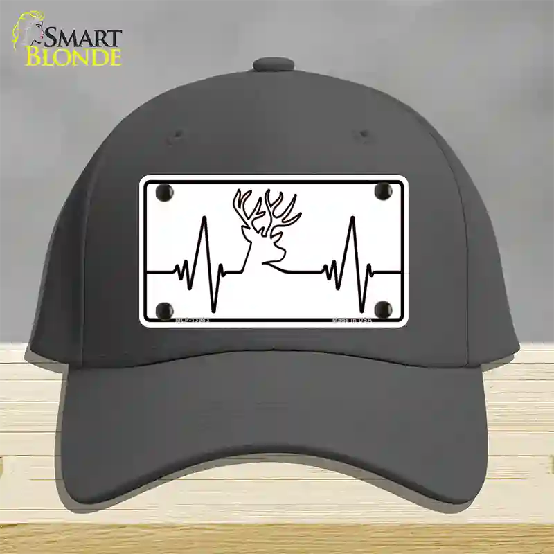 Deer Heart Beat Novelty License Plate Hat Tag Cotton / Charcoal