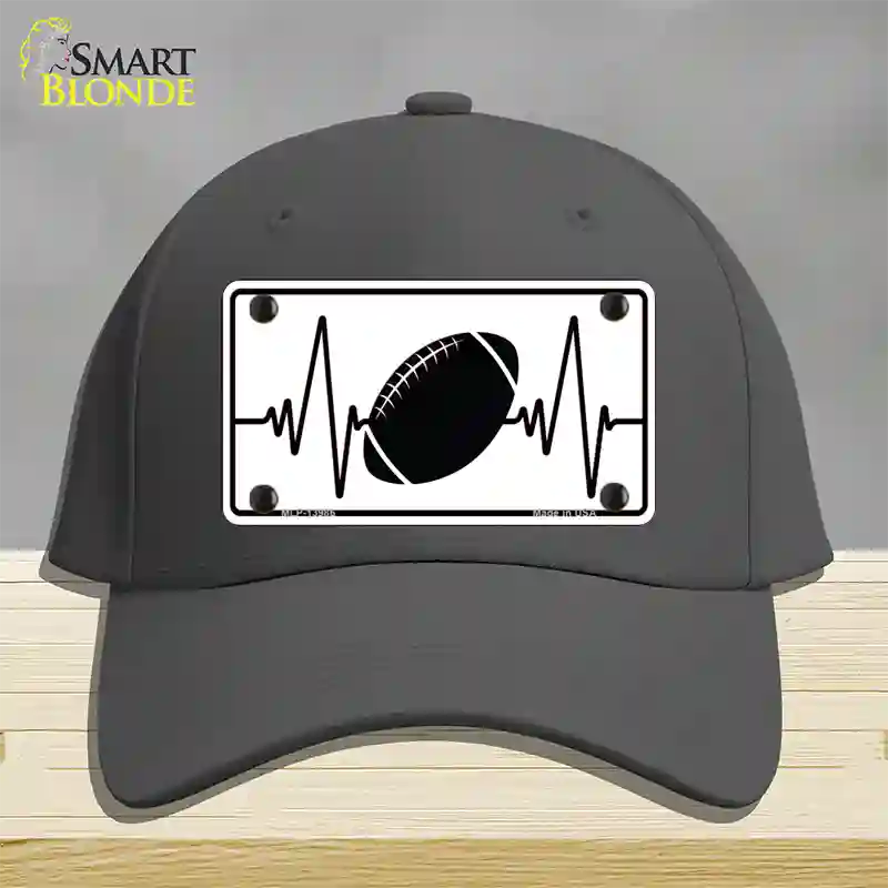 Football Heart Beat Novelty License Plate Hat Tag Cotton / Charcoal