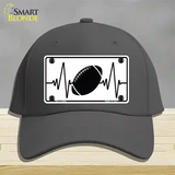 Football Heart Beat Novelty License Plate Hat Tag Cotton / Charcoal