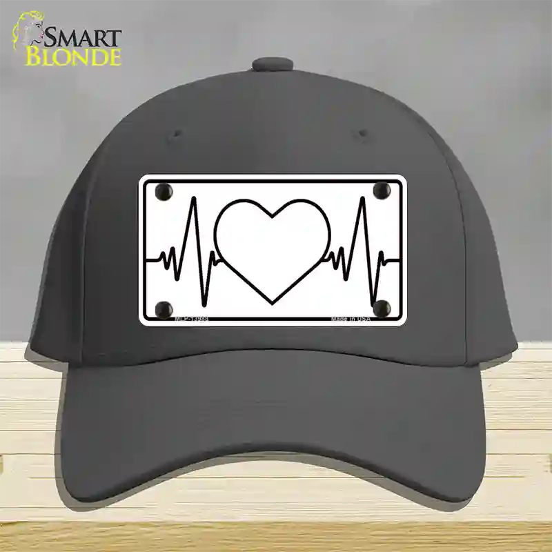 Love Heart Beat Novelty License Plate Hat Tag Cotton / Charcoal