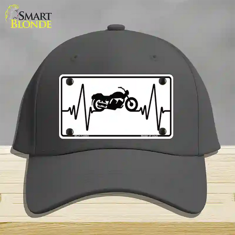 Motorcycle Heart Beat Novelty License Plate Hat Tag Cotton / Charcoal