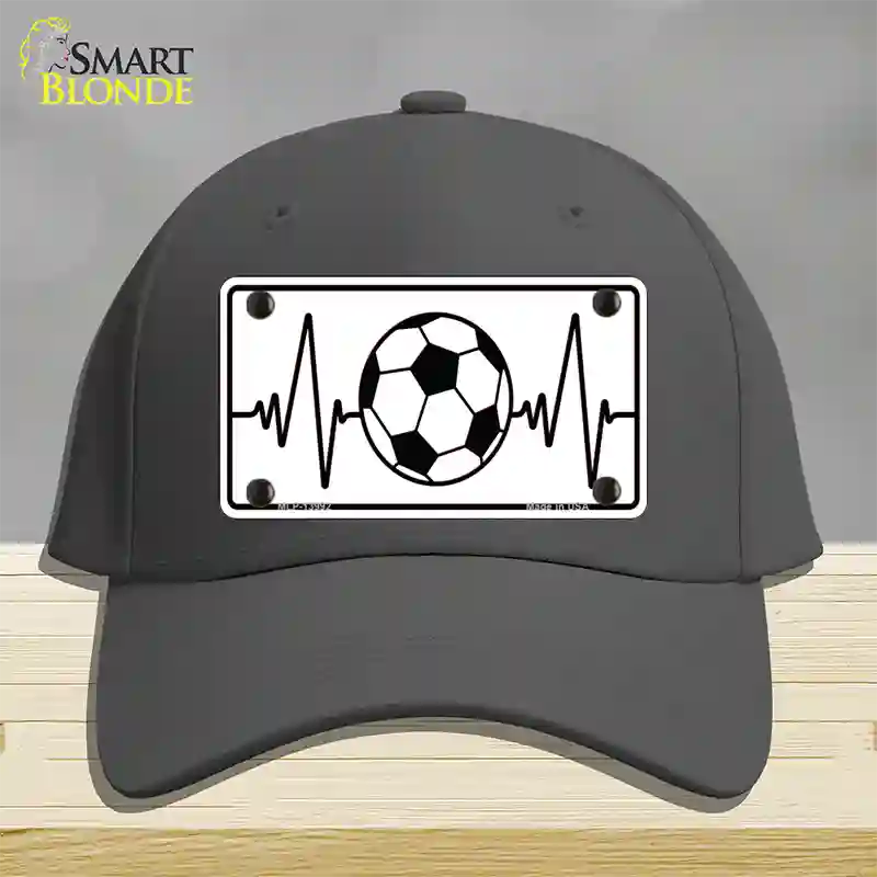 Soccer Heart Beat Novelty License Plate Hat Tag Cotton / Charcoal