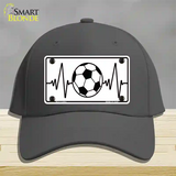 Soccer Heart Beat Novelty License Plate Hat Tag Cotton / Charcoal