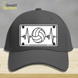 Volleyball Heart Beat Novelty License Plate Hat Tag Cotton / Charcoal