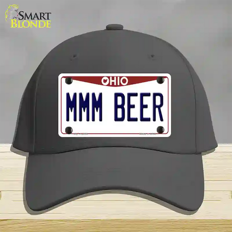 MMM Beer Ohio Novelty License Plate Hat Tag Cotton / Charcoal