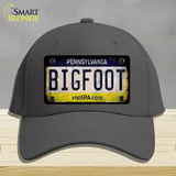 Bigfoot Pennsylvania Novelty License Plate Hat Tag Cotton / Charcoal