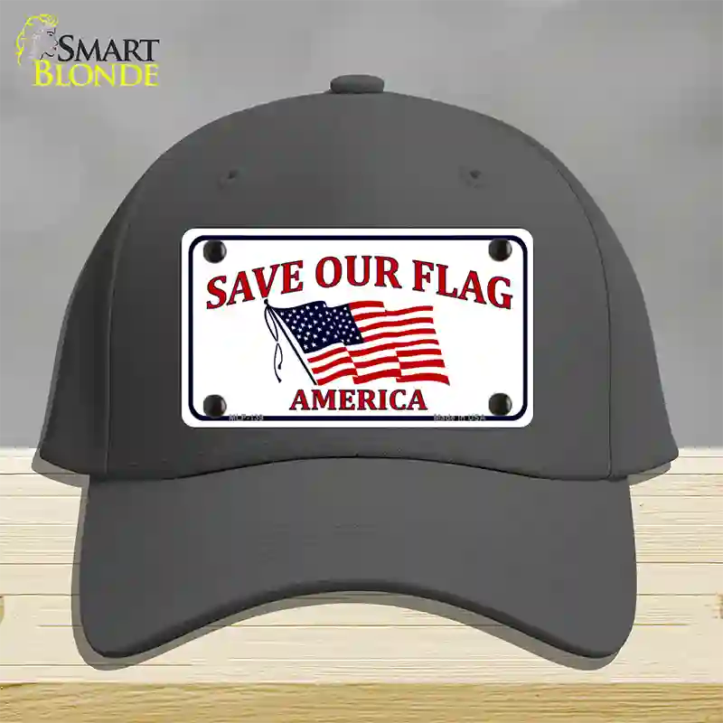 Save Our Flag Novelty License Plate Hat Cotton / Charcoal