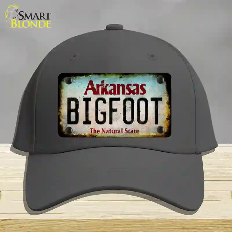 Bigfoot Arkansas Novelty License Plate Hat Tag Cotton / Charcoal