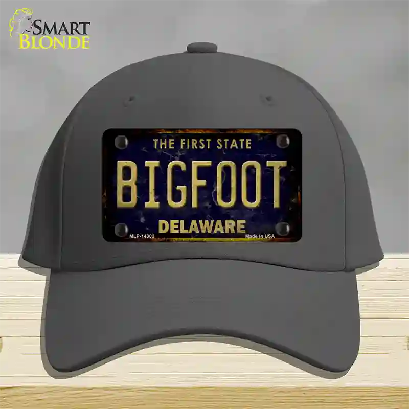 Bigfoot Delaware Novelty License Plate Hat Tag Cotton / Charcoal