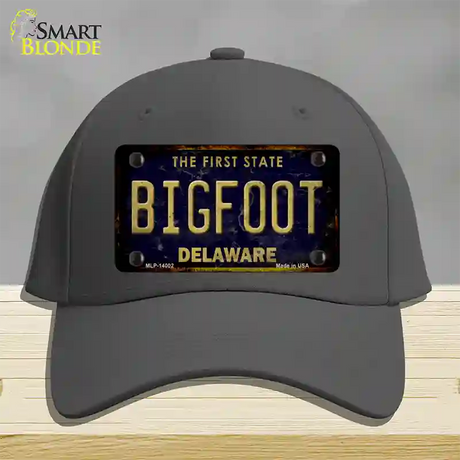 Bigfoot Delaware Novelty License Plate Hat Tag Cotton / Charcoal