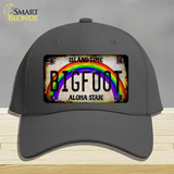 Bigfoot Hawaii Novelty License Plate Hat Tag Cotton / Charcoal