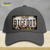 Bigfoot Maryland Novelty License Plate Hat Tag Cotton / Charcoal