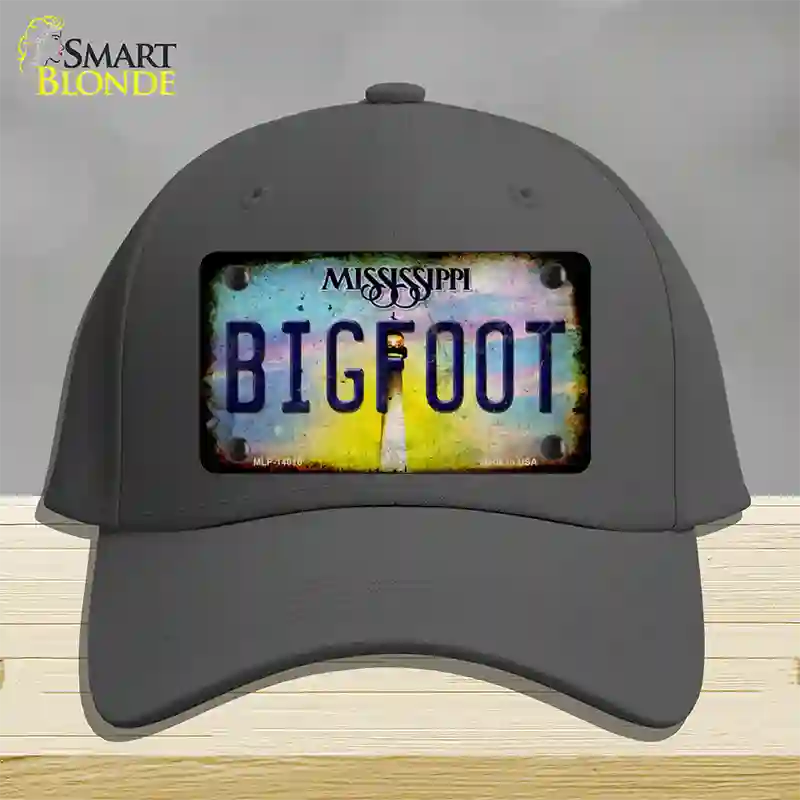 Bigfoot Mississippi Novelty License Plate Hat Tag Cotton / Charcoal