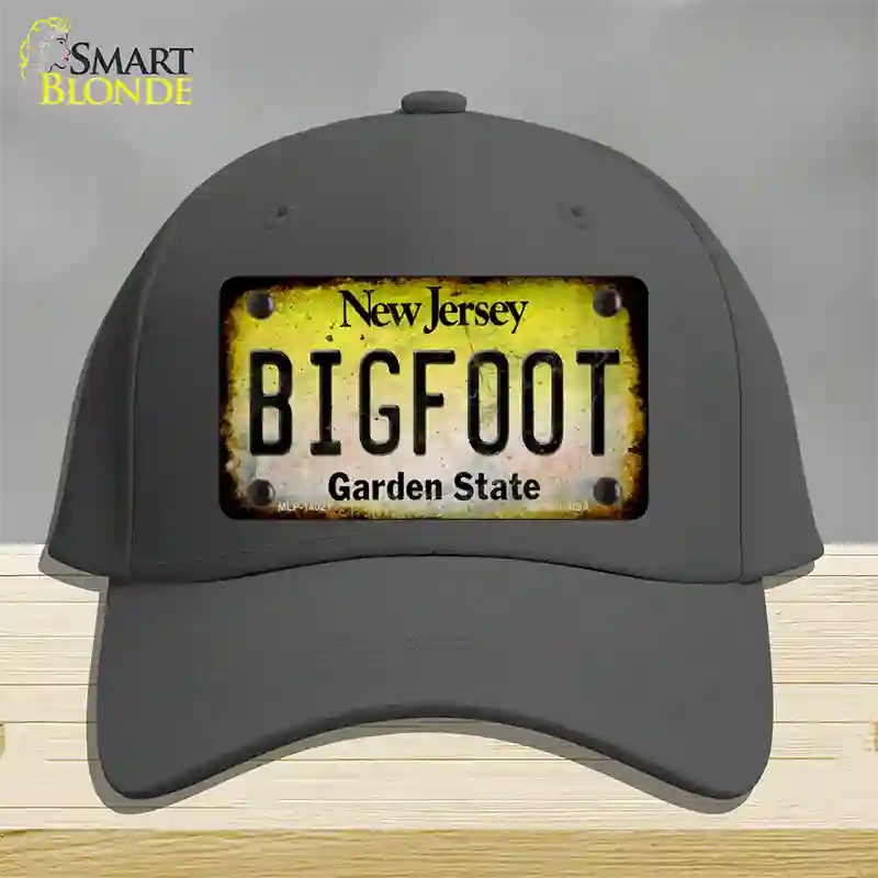 Bigfoot New Jersey Novelty License Plate Hat Tag Cotton / Charcoal