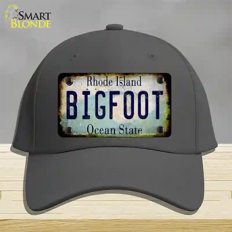 Bigfoot Rhode Island Novelty License Plate Hat Tag Cotton / Charcoal