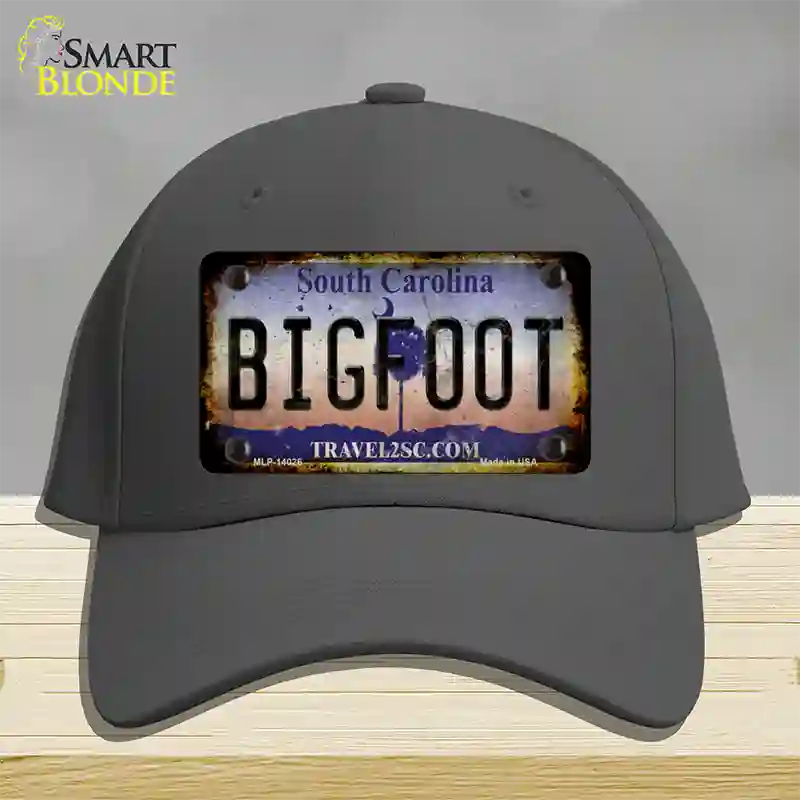 Bigfoot South Carolina Novelty License Plate Hat Tag Cotton / Charcoal