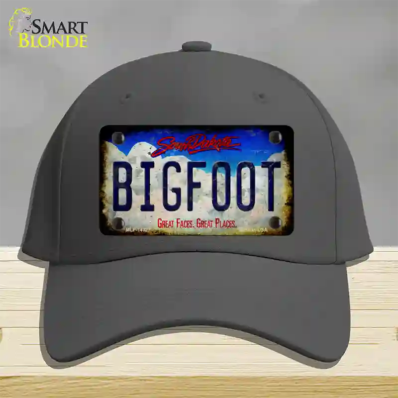 Bigfoot South Dakota Novelty License Plate Hat Tag Cotton / Charcoal