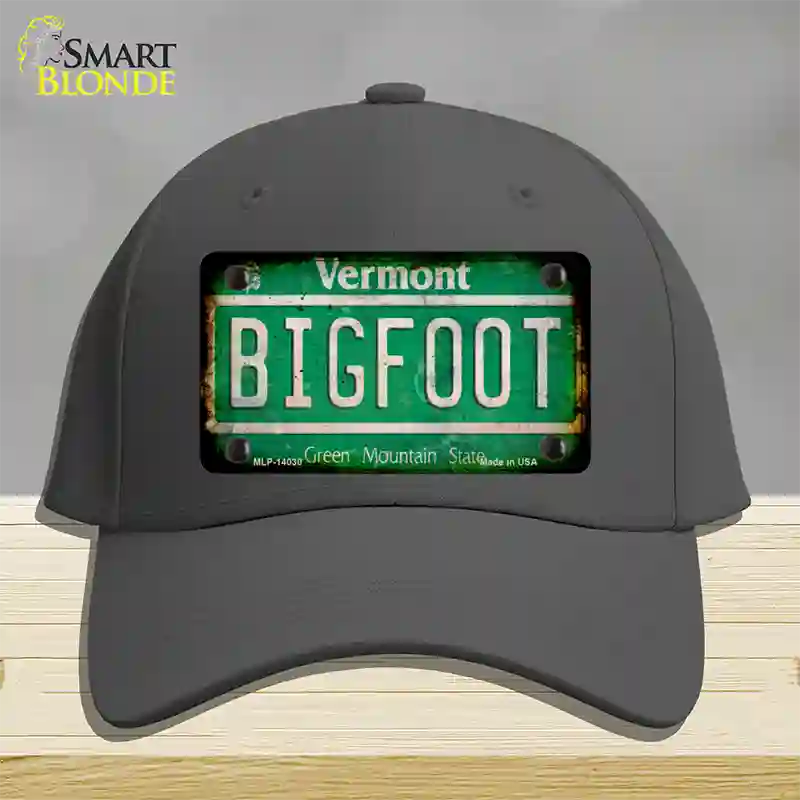 Bigfoot Vermont Novelty License Plate Hat Tag Cotton / Charcoal