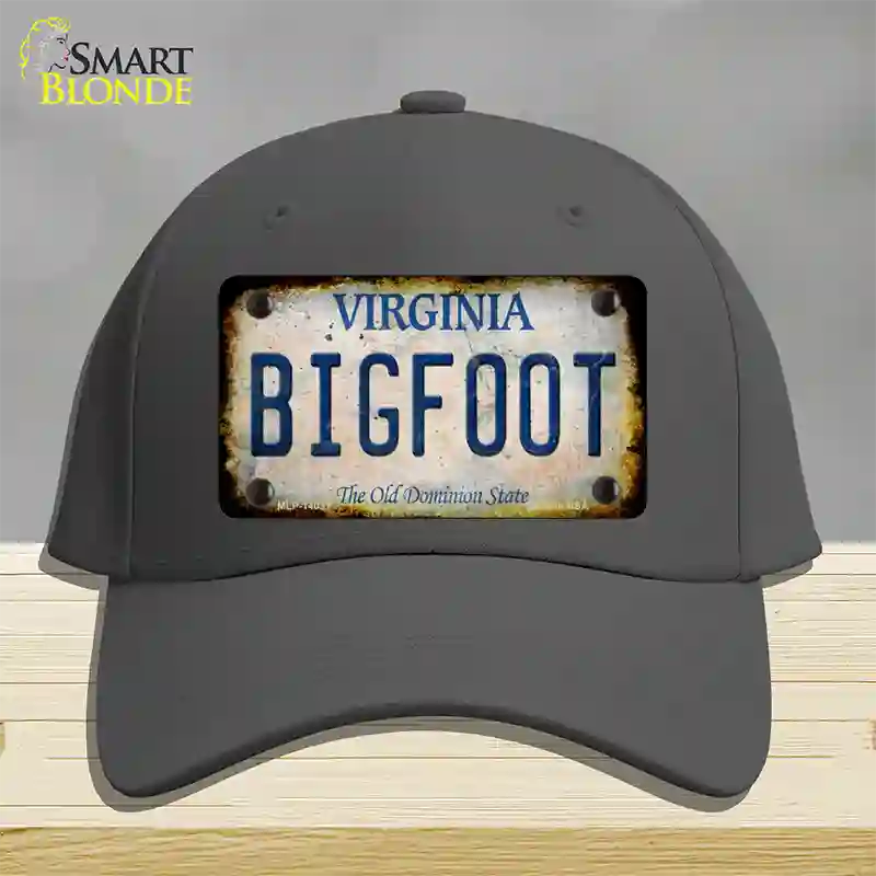 Bigfoot Virginia Novelty License Plate Hat Tag Cotton / Charcoal