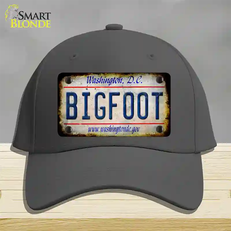 Bigfoot Washington DC Novelty License Plate Hat Tag Cotton / Charcoal