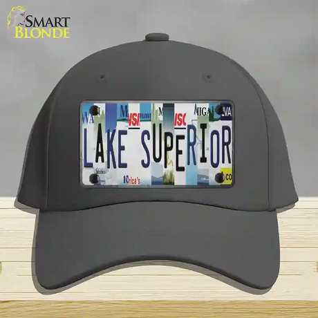 Lake Superior Strip Art Novelty License Plate Hat Tag Cotton / Charcoal