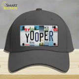 Yooper Strip Art Novelty License Plate Hat Tag Cotton / Charcoal