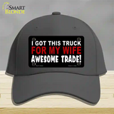 Trade Truck For My Wife Novelty License Plate Hat Cotton / Charcoal