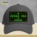 Trust Me Stoned Novelty License Plate Hat Cotton / Charcoal