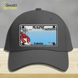 Maine Lobster Blank Novelty License Plate Hat Cotton / Charcoal