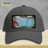 Maine Lobster Blank Rusty Novelty License Plate Hat Cotton / Charcoal