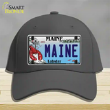 Maine Lobster Novelty License Plate Hat Cotton / Charcoal