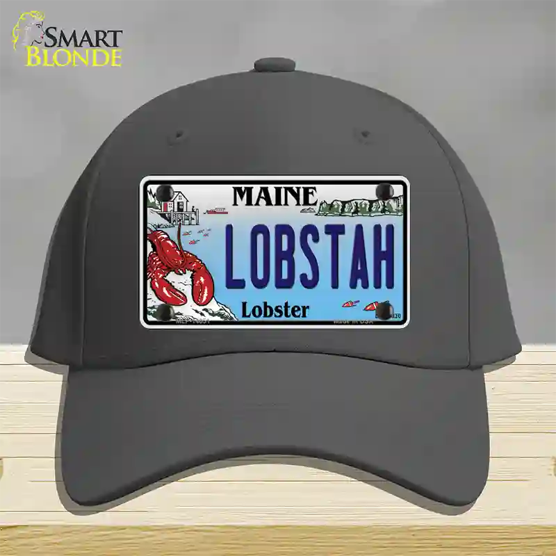 Lobstah Maine Lobster Novelty License Plate Hat Cotton / Charcoal