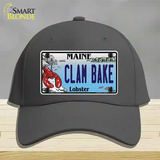 Clam Bake Maine Lobster Novelty License Plate Hat Cotton / Charcoal