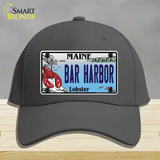 Bar Harbor Maine Lobster Novelty License Plate Hat Cotton / Charcoal