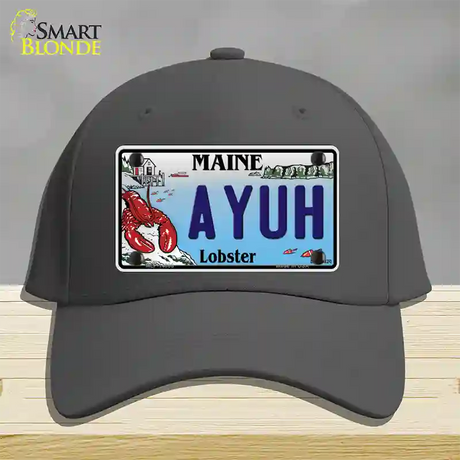 Ayuh Maine Lobster Novelty License Plate Hat Cotton / Charcoal