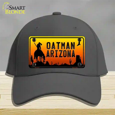 Oatman End Of Trail Arizona Scenic Background Novelty License Plate Hat Cotton / Charcoal