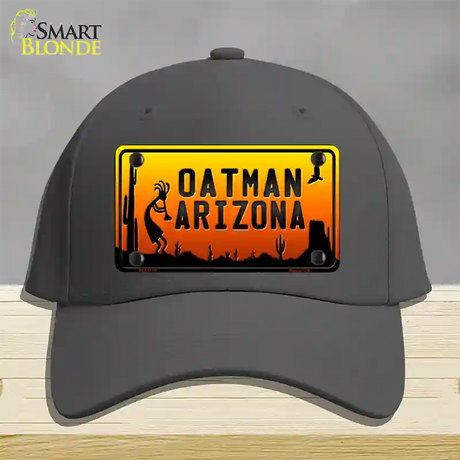 Oatman Kokopelli Arizona Scenic Background Novelty License Plate Hat Cotton / Charcoal