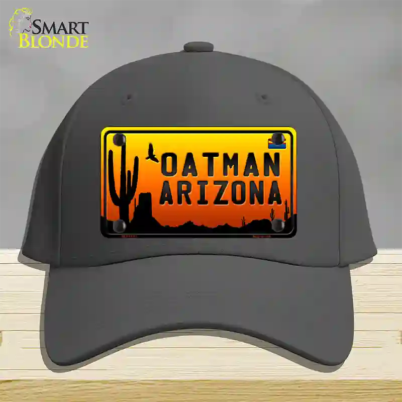 Oatman Flag Arizona Scenic Background Novelty License Plate Hat Cotton / Charcoal