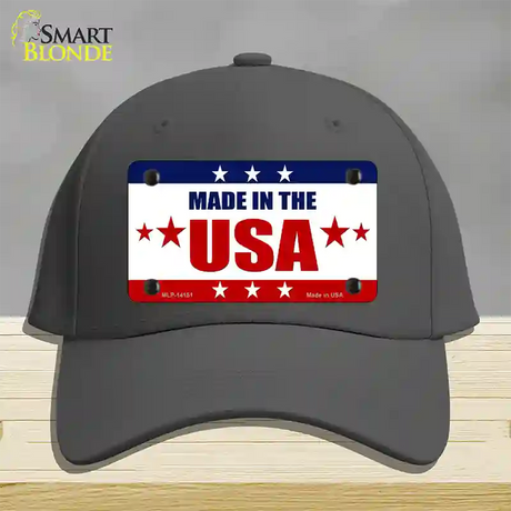 Made in the USA Novelty License Plate Hat Cotton / Charcoal