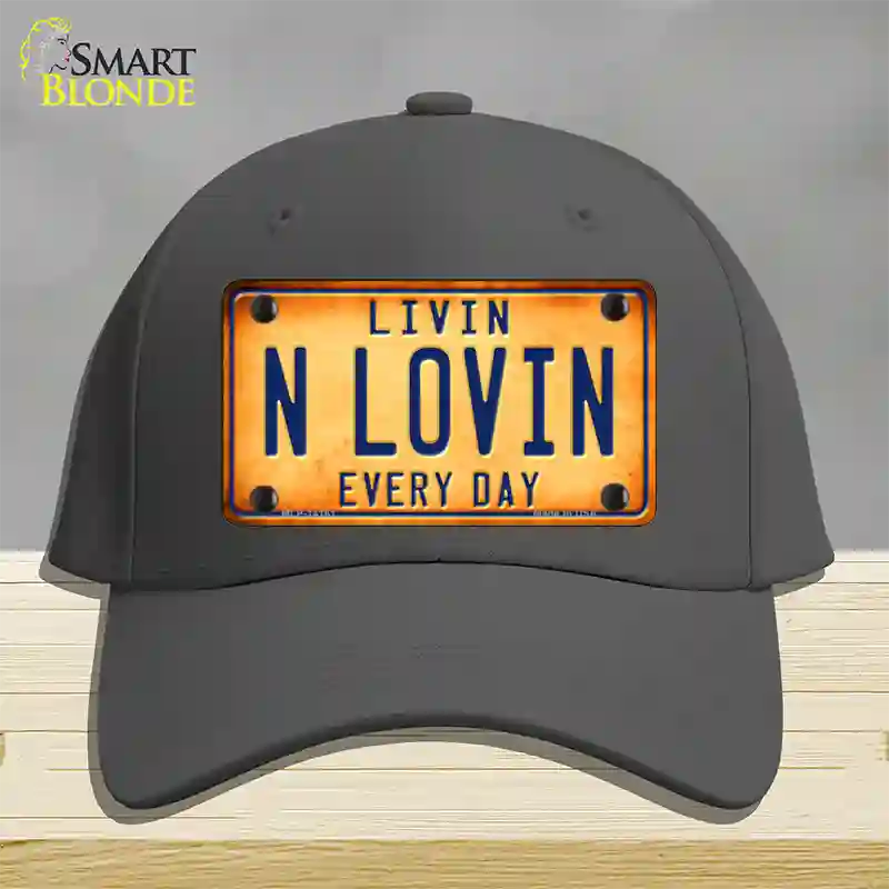 Livin N Lovin Everyday Novelty License Plate Hat Cotton / Charcoal