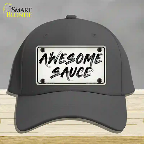 Awesome Sauce Novelty License Plate Hat Cotton / Charcoal